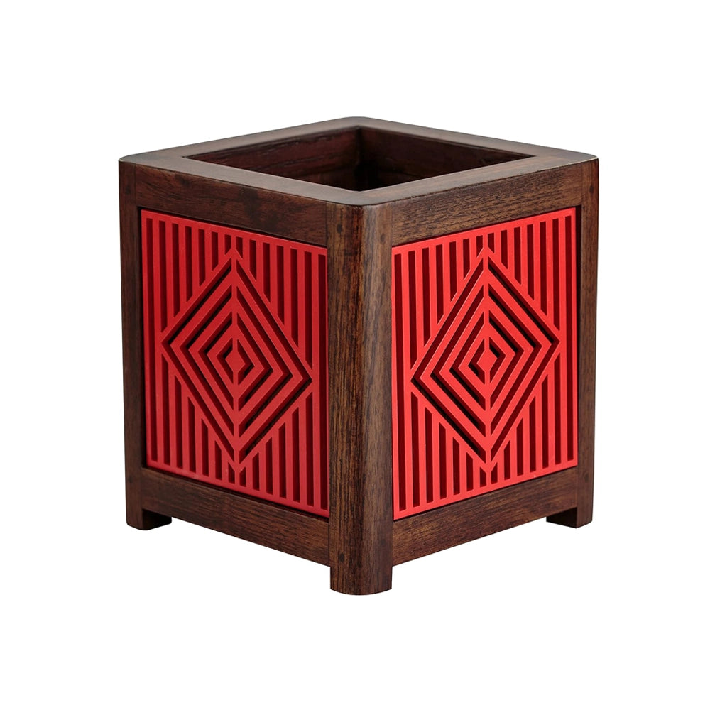 Point of Hue QUBO Pure Red Liner Planter Pot
